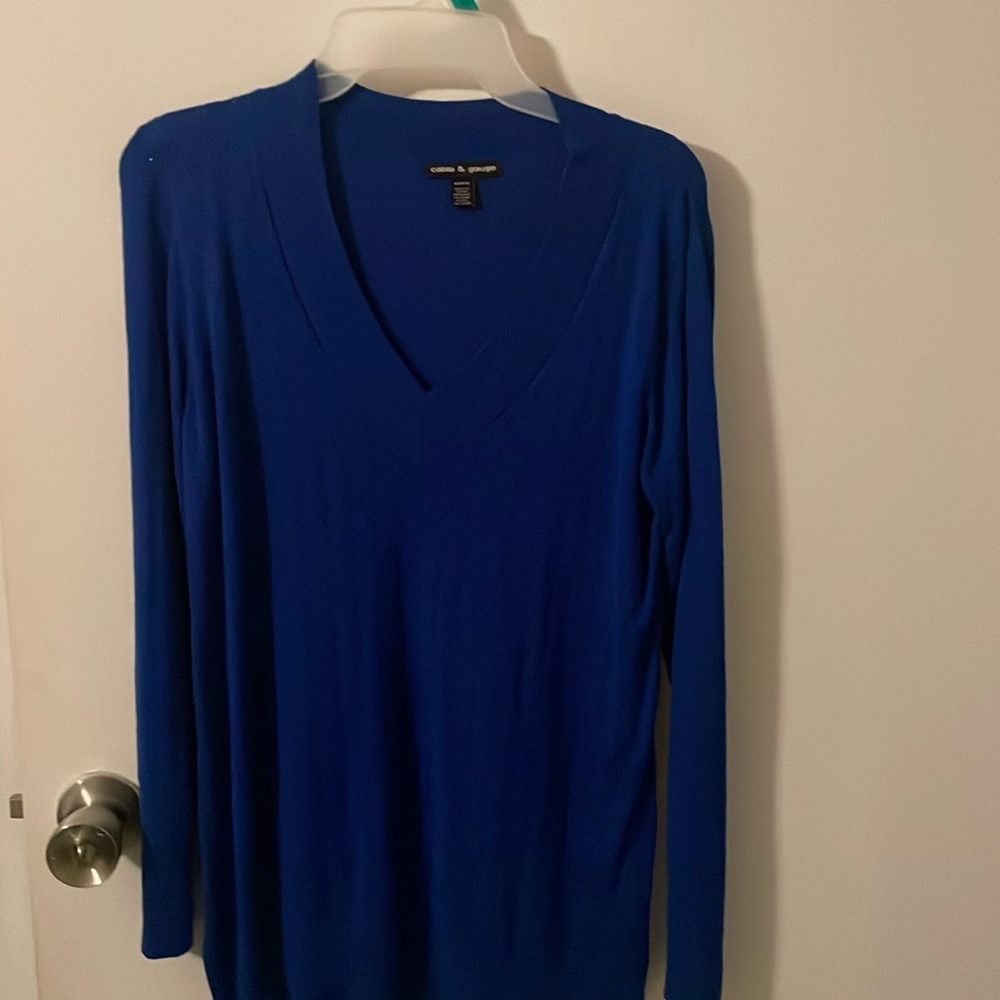 Royal blue v- neck sweater